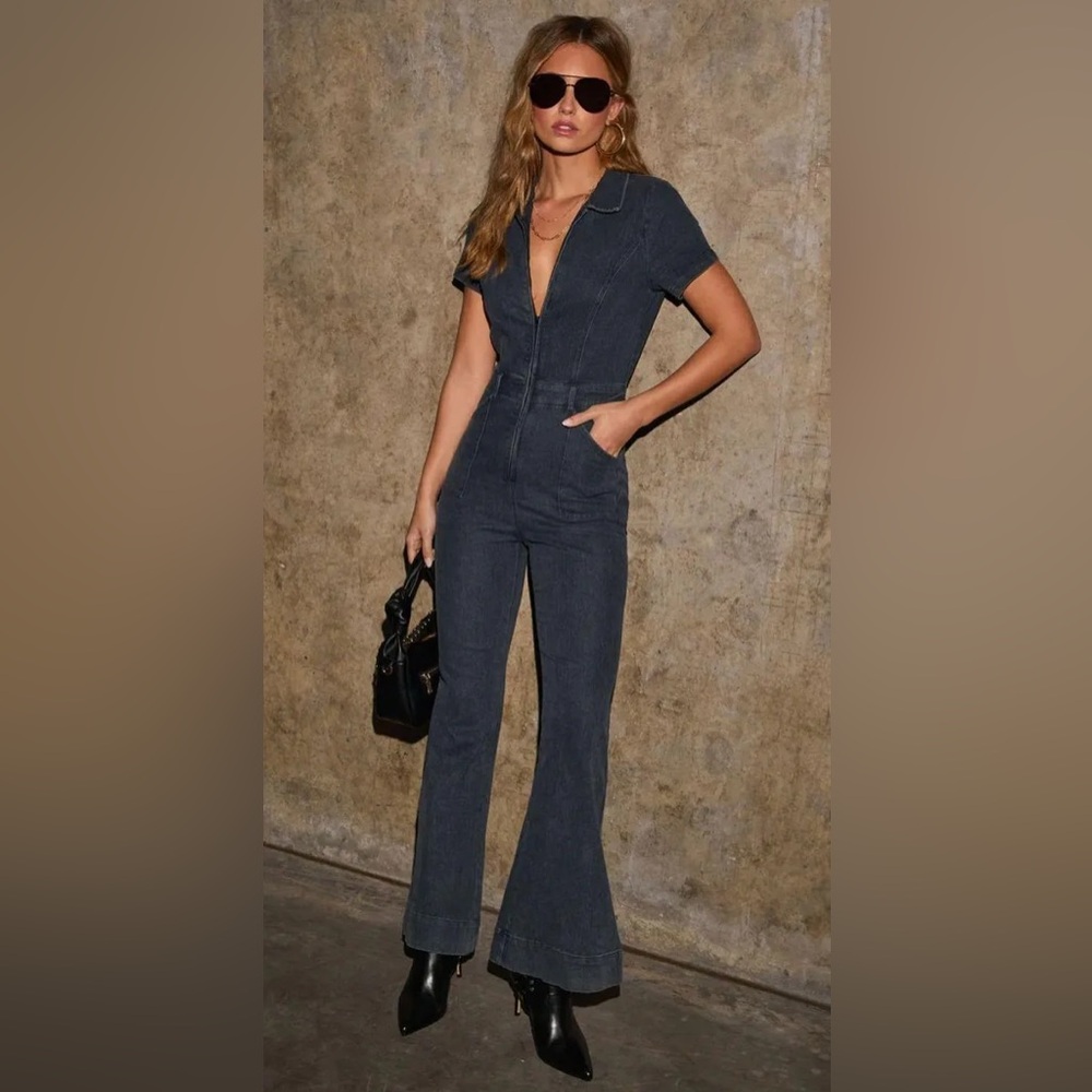VICI Collection Denim Jumpsuit